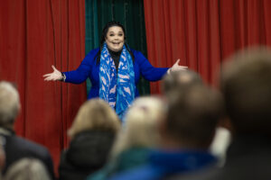 Lisa Riley greets fans on Emmerdale star tour