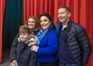 Lisa Riley with family at Star Tour