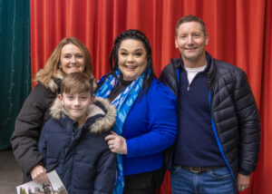 Family meet Lisa Riley on Star Tour